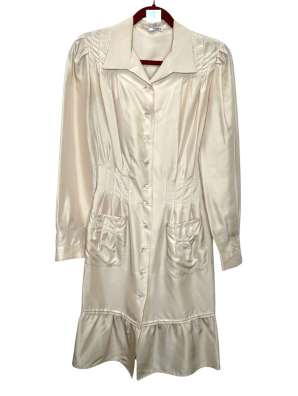 Miu Miu Vintage Cream Silk Shirtdress